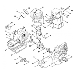 Stihl TS08 Crankcase & Cylinder