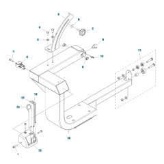 Arm Assembly for Husqvarna TS 90