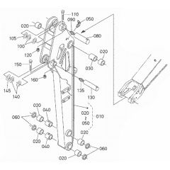 Dipper Arm Assembly for Kubota