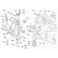 Kingpost Assembly for Kubota U45S