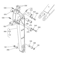 Dipper Arm Assembly for Kubota
