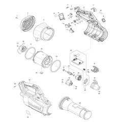 Makita UB001G Blower Assembly
