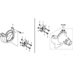 Fan Cover & Clutch for Honda UMK425LE