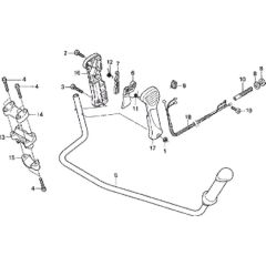Handle & Throttle Lever for Honda