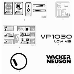 Wacker VP1030R Decals