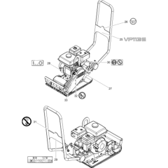 Labels Assembly for Wacker VP1135A