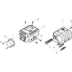 Muffler Assembly for Wacker VP1135A
