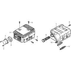 Muffler Assembly for Wacker VP1550A