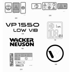 Wacker VP1550R Decals