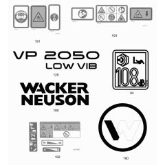 Wacker VP2050R Decals