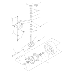 Front Caster Assembly for W4814A