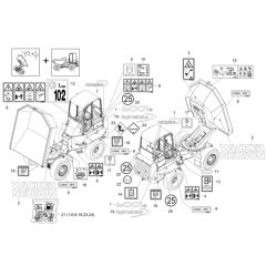 Decals for Wacker 6001 Dumper