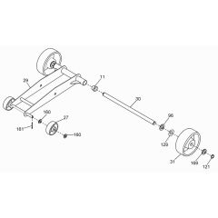 Wheel Assembly for Wacker BFS 12