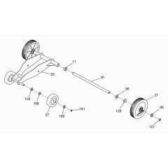 Wheel Assembly for Wacker BFS 614