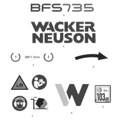 Wacker BFS 735 Decals