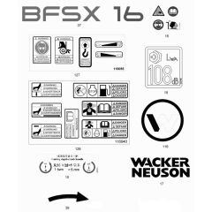 Decals for Wacker BFSX 16