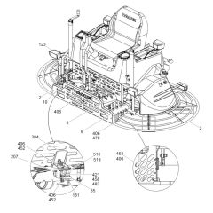 Front Assembly for Wacker Trowel