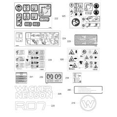 Decals for Wacker RD7 Roller