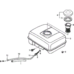 Fuel Tank Assembly for Honda WB20XT