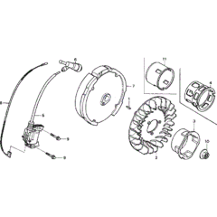 Flywheel Assembly for Honda WB20XT
