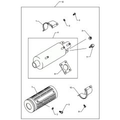 Muffler Assembly for Wacker Trowel