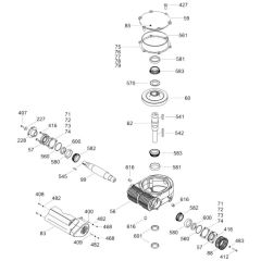 Gearbox Assembly for Wacker Trowel