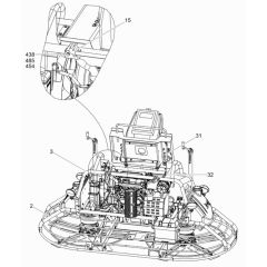 Rear Assembly for Wacker Trowel