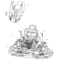 Back Assembly for Wacker Trowel