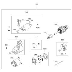 Starter Assembly for Wacker CRT 48-34