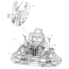 Rear Assembly for Wacker Trowel