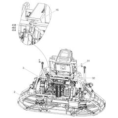Rear Assembly for Wacker Trowel