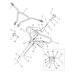 Upper Handle Assembly for Wacker
