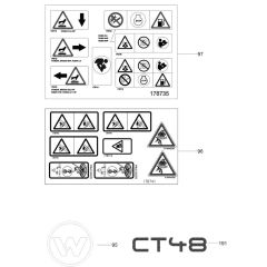 Decals for Wacker CT48-8 Trowel