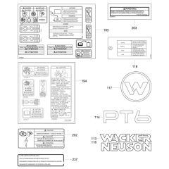 Decals for Wacker PT6LS Pump