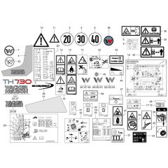 Wacker TH730 Decals