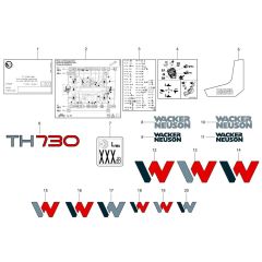 Wacker TH730 Decals