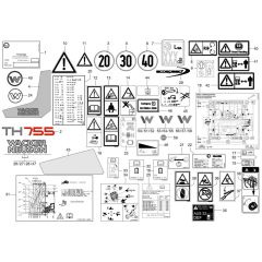 Wacker TH755 Decals