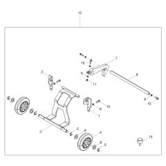 Trolley Assembly for Wacker WP1550Aw