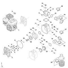 Motor and Pump for Stihl WP 600