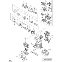 Main Assembly for Hikoki WR18DBDL2