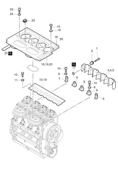 Air Ducting Assembly for Hatz 2L40 Diesel Engine