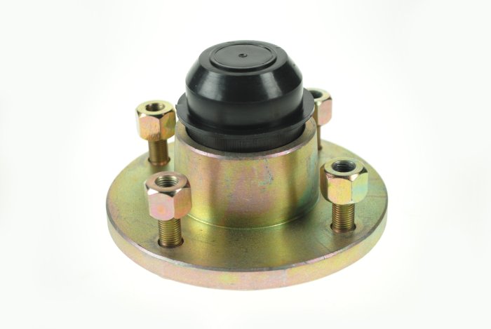 Trailer Taper Roller Hub, 4 Stud 3/8 UNF, 4in PCD, For 1in Stub Axle