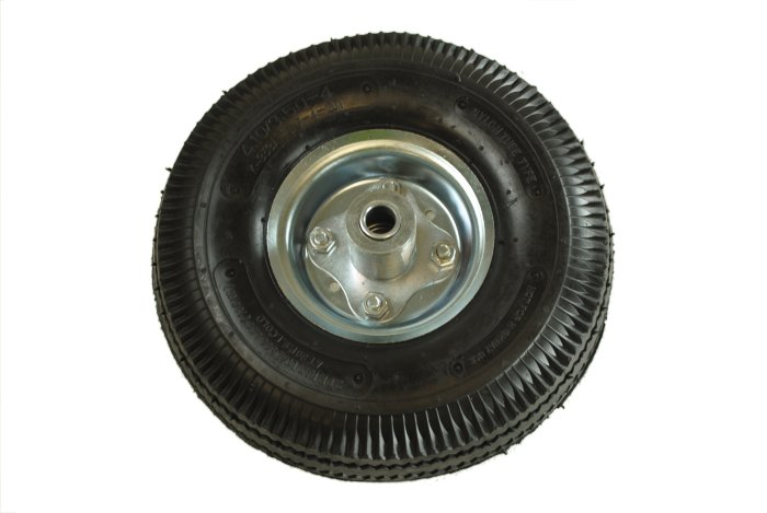 Pneumatic Sack Truck Wheel 260mm x 80mm, 16.2mm Bore, Offset