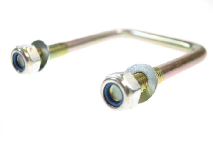 Square U-Bolt 60 x 60 mm, Zinc Plated, With Nuts & Washers