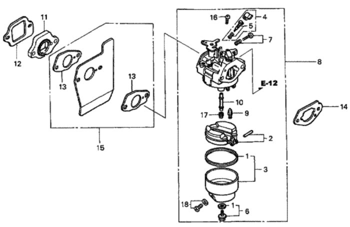 Carburettor for Honda HRG536C
