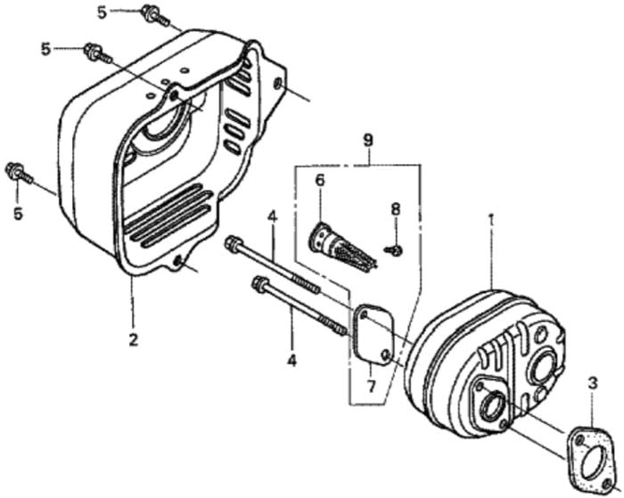 Muffler for Honda HRG536C1 - PDE Lawn Mower