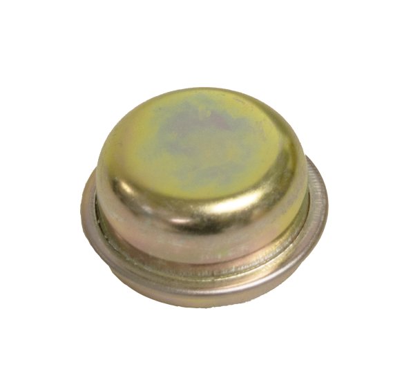 Trailer Hub Cap 50.5mm Steel, Yellow Passivated, 28mm Height
