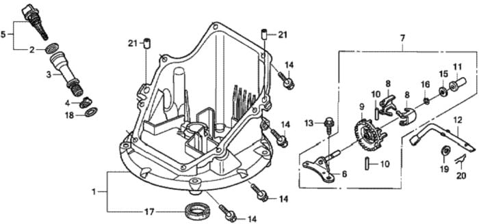 Oil Pan for Honda HRG536C - SDT Lawn Mower