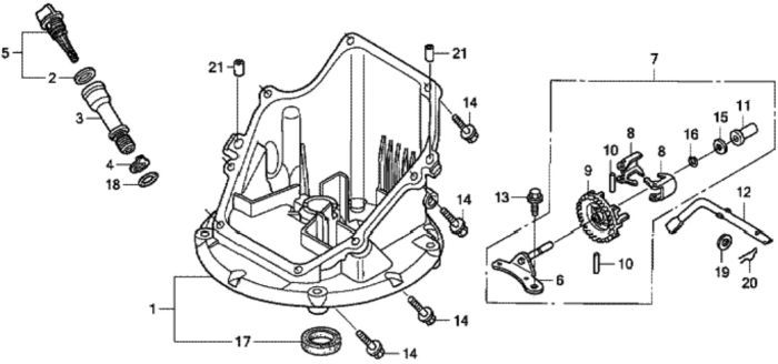 Oil Pan for Honda HRG536C1 - PDEA Lawn Mower