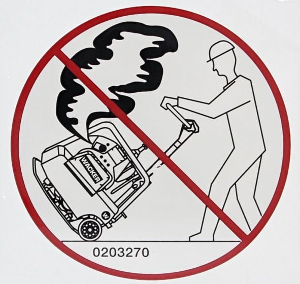 Warning Sign for Wacker DPU2540H, DPU3070H Plate Compactors - 0203270